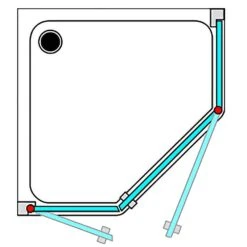 Breuer ELANA 6 Fünfeckdusche Mit 2 Drehtüren Einstieg Links Sondermaß -Moderne Duschtüren Verkäufe hersteller breuer elana fuenfeckduschen 2 drehtueren 2078399
