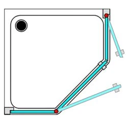 Breuer ELANA 6 Fünfeckdusche Mit 2 Drehtüren Einstieg Rechts Sondermaß -Moderne Duschtüren Verkäufe hersteller breuer elana fuenfeckduschen 2 drehtueren 2078405