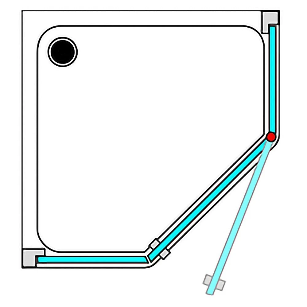 Breuer ELANA 6 Fünfeckdusche Mit Drehtür 90 X 90 Cm, Anschlag Rechts 5 Breuer ELANA 6 Fünfeckdusche Mit Drehtür 90 X 90 Cm, Anschlag Rechts – Bild 3