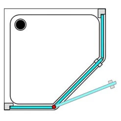 Breuer ELANA 6 Fünfeckdusche Mit Drehtür Sondermaß, Anschlag Links -Moderne Duschtüren Verkäufe hersteller breuer elana fuenfeckduschen drehtuer sondermass 2078381