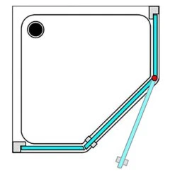 Breuer ELANA 6 Fünfeckdusche Mit Drehtür Sondermaß, Anschlag Rechts -Moderne Duschtüren Verkäufe hersteller breuer elana fuenfeckduschen drehtuer sondermass 2078387