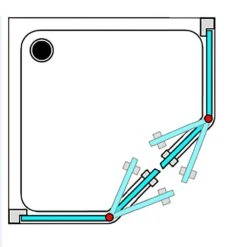 Breuer ELANA 6 Fünfeckdusche Mit Pendeltür, Sondermaß -Moderne Duschtüren Verkäufe hersteller breuer elana fuenfeckduschen pendeltuer sondermass 2078393