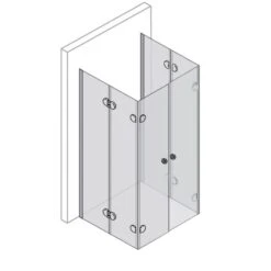 Breuer ELANA KOMFORT U-Kabine Drehfalttür 6-teilig -Moderne Duschtüren Verkäufe hersteller breuer elana komfort drehfalttueren elena 2691583