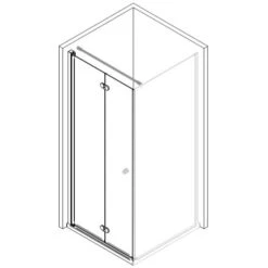 Breuer ELANA KOMFORT Drehfalttür Für Seitenwand DFTSW 90 Cm, Anschlag Links -Moderne Duschtüren Verkäufe hersteller breuer elana komfort drehfalttueren seitenwand 578024