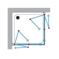 Breuer ELANA KOMFORT Dreh- Und Faltdiagonaleinstieg DFTDE 100 X 100 Cm -Moderne Duschtüren Verkäufe hersteller breuer elana komfort eckeinstiege dreh 578080