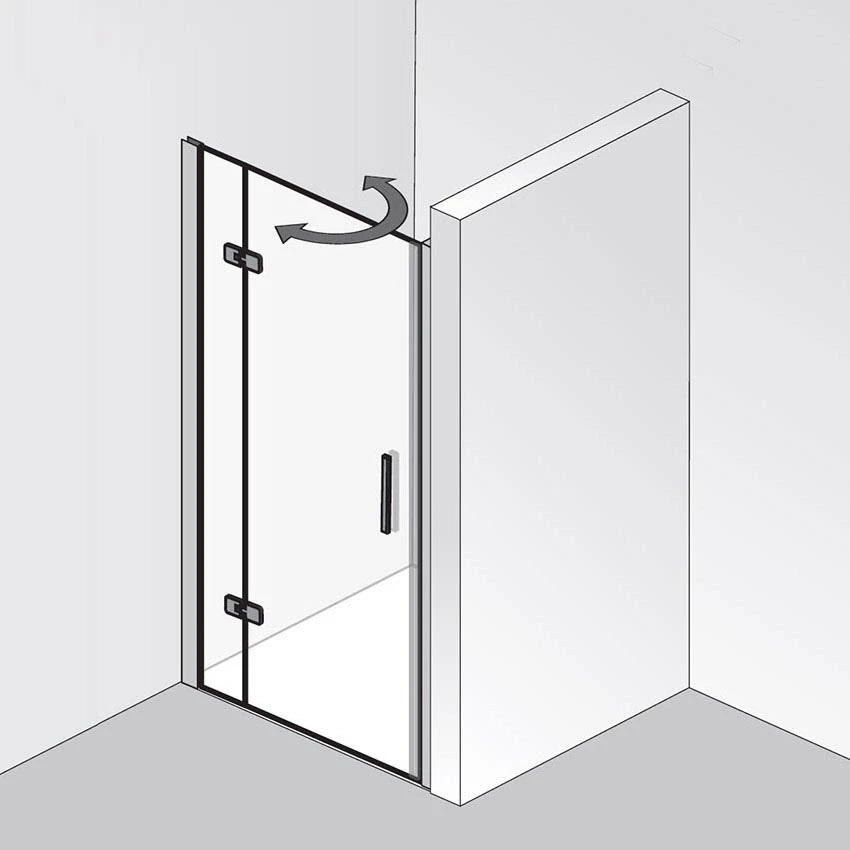 HSK Aperto Drehtür Pendelbar An Nebenteil In Nische 120 Cm Anschlag Links 5 HSK Aperto Drehtür Pendelbar An Nebenteil In Nische 120 Cm Anschlag Links – Bild 3