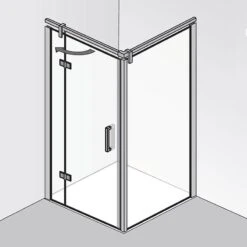 HSK Atelier Plan Drehtür Für Seitenwand 100 Cm Anschlag Links -Moderne Duschtüren Verkäufe hersteller hsk duschkabinen atelier plan drehtuer 1726615