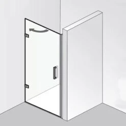 HSK Atelier Plan Pur Drehtür Für Nische Sondermaß, Anschlag Links -Moderne Duschtüren Verkäufe hersteller hsk duschkabinen atelier plan pur 1726672