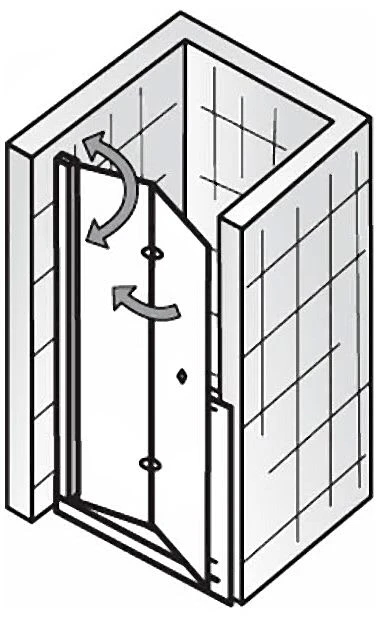 HSK Exklusiv Drehfalttür Nische 90 X 200 Cm Türanschlag Links Scharniere Softcube 3 HSK Exklusiv Drehfalttür Nische 90 X 200 Cm Türanschlag Links Scharniere Softcube