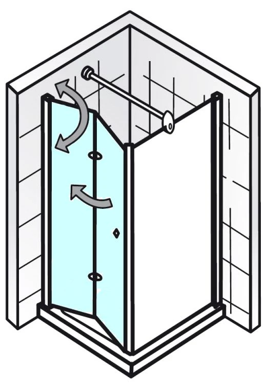 HSK Exklusiv Drehfalttür Für Seitenwand 100 X 200 Cm Anschlag Links Softcube 3 HSK Exklusiv Drehfalttür Für Seitenwand 100 X 200 Cm Anschlag Links Softcube
