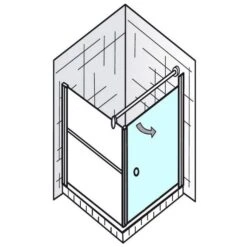 HSK Exklusiv Drehtür Für Gleichhohe Seitenwand 80 X 200 Cm Anschlag Rechts