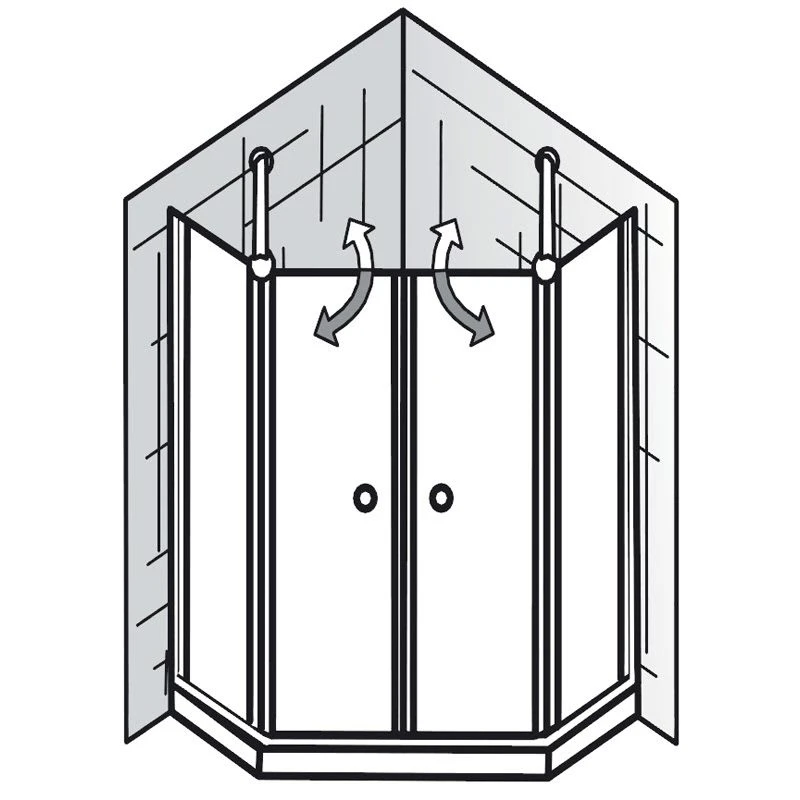 HSK Exklusiv Fünfeckdusche 4-teilig 100 X 100 X 200 Cm 3 HSK Exklusiv Fünfeckdusche 4-teilig 100 X 100 X 200 Cm
