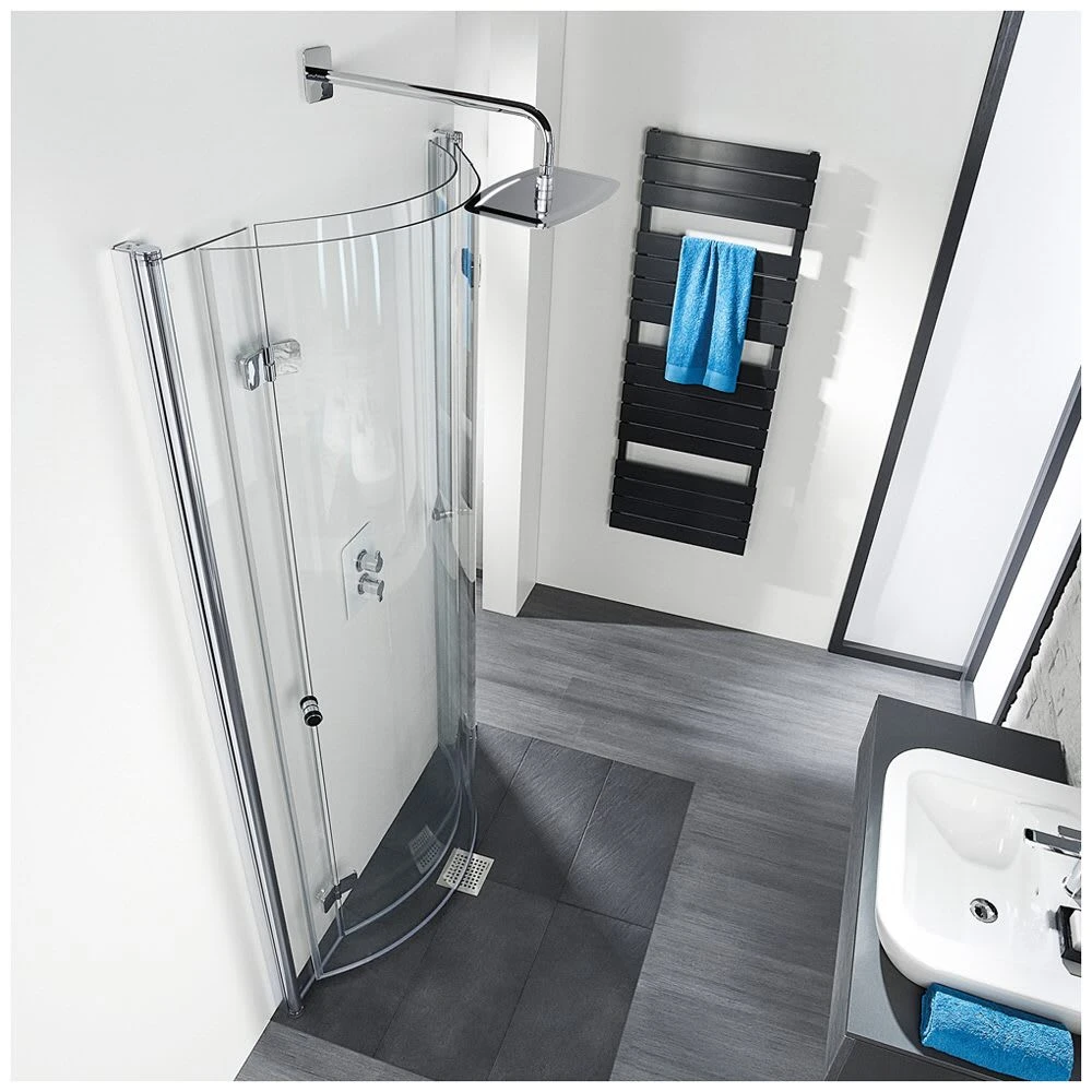 HSK Exklusiv Runddusche Halbkreis Mit Drehfalttür+Griff2 Am Zweiten Element 3 HSK Exklusiv Runddusche Halbkreis Mit Drehfalttür+Griff2 Am Zweiten Element