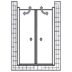 HSK Exklusiv Pendeltür Nische 90 X 200 Cm