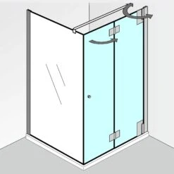 HSK K2P Drehfalttür Für Seitenwand 90 Cm, Anschlag Rechts -Moderne Duschtüren Verkäufe hersteller hsk duschkabinen k2p drehfalttueren seitenwand 649127