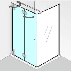 HSK K2P Drehfalttür Für Seitenwand 100 Cm, Anschlag Links 9 HSK K2P Drehfalttür Für Seitenwand 100 Cm, Anschlag Links -Moderne Duschtüren Verkäufe hersteller hsk duschkabinen k2p drehfalttueren seitenwand 649128