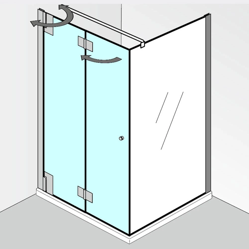 HSK K2P Drehfalttür Für Seitenwand 100 Cm, Anschlag Links 6 HSK K2P Drehfalttür Für Seitenwand 100 Cm, Anschlag Links – Bild 4