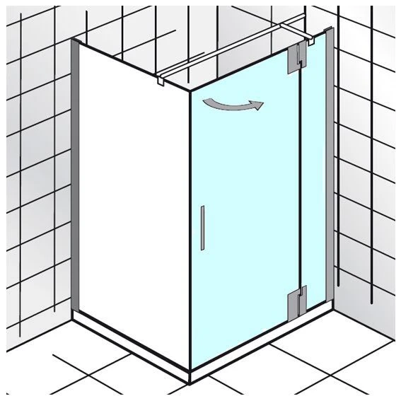 HSK K2P Drehtür An Nebenteil Für Seitenwand,90cm,Anschlag Rechts 3 HSK K2P Drehtür An Nebenteil Für Seitenwand,90cm,Anschlag Rechts