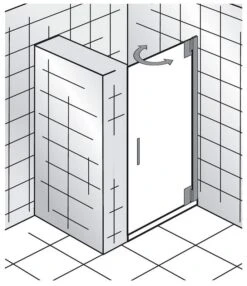 HSK K2P Drehtür 80 Cm, Anschlag Rechts