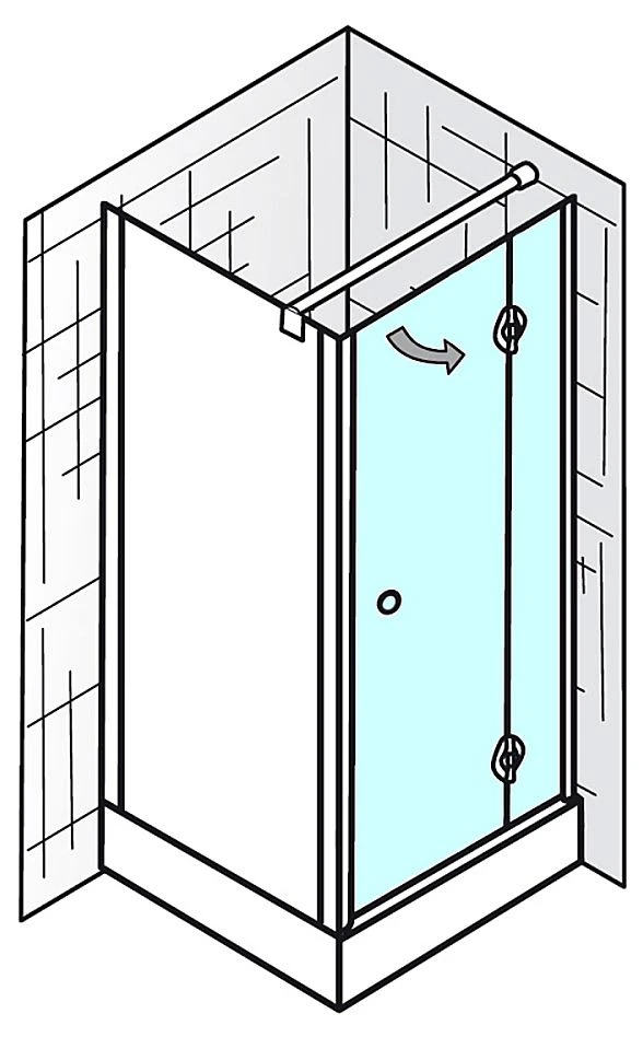 HSK Premium Classic Drehtüre 90 Cm Für Seitenwand, Anschlag Rechts 3 HSK Premium Classic Drehtüre 90 Cm Für Seitenwand, Anschlag Rechts