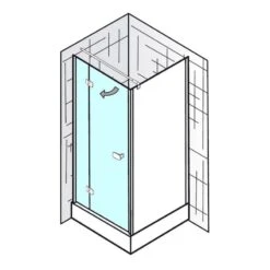 HSK Premium Softcube Drehtür Für Seitenwand 80 X 200 Cm, Anschlag Links