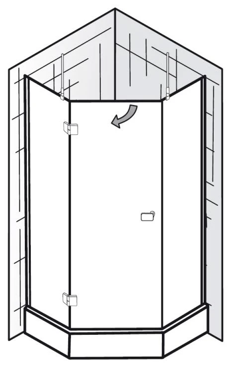 HSK Premium Softcube Fünfeckdusche 100 Cm, Anschlag Links 3 HSK Premium Softcube Fünfeckdusche 100 Cm, Anschlag Links