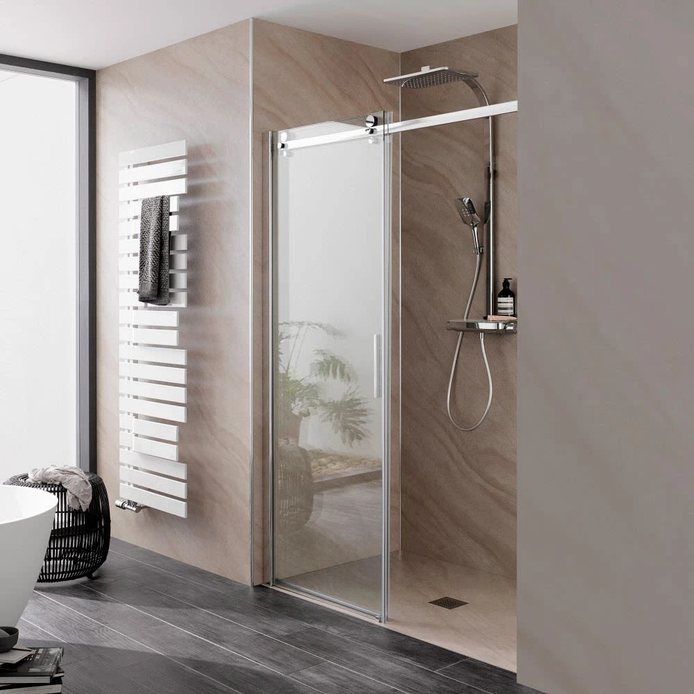 HSK Premium Softcube Gleittür Für Nische 120 Cm 2-teilig, Festelement Links