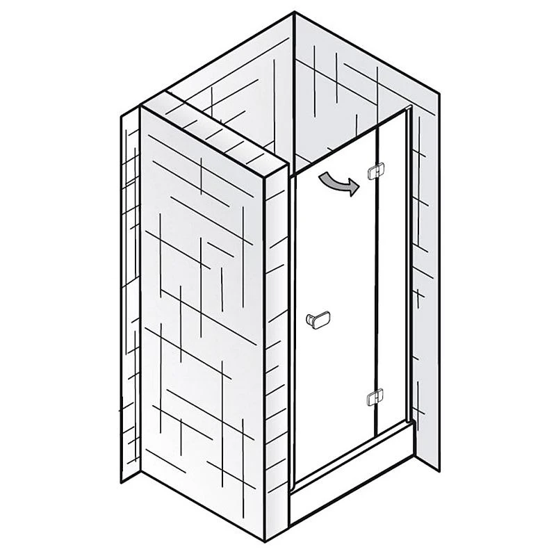 HSK Premium Softcube Drehtür Für Nische Mit Nebenteil 75 Cm, Anschlag Rechts 2 HSK Premium Softcube Drehtür Für Nische Mit Nebenteil 75 Cm, Anschlag Rechts