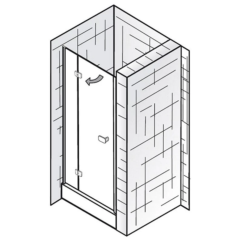 HSK Premium Softcube Drehtür Für Nische Mit Nebenteil 80 Cm, Anschlag Links 3 HSK Premium Softcube Drehtür Für Nische Mit Nebenteil 80 Cm, Anschlag Links