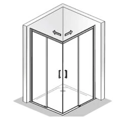 HSK Solida Eckeinstieg 4-teilig Bodenfrei 140 X 90 Cm, Mit Softclose Beidseitig -Moderne Duschtüren Verkäufe hersteller hsk duschkabinen solida eckeinstiege 4 637113