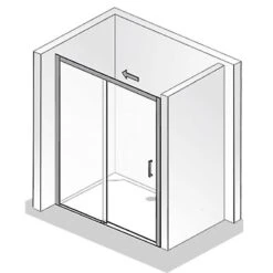 HSK Solida Gleittür 2-teilig Bodenfrei Sondermaß Bis 160 Cm Festelement Links Mit Softclose -Moderne Duschtüren Verkäufe hersteller hsk duschkabinen solida gleittueren nische 637344