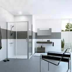 HÜPPE Classics 2 EasyEntry Gleittür 1-teilig Mit Festteil Links 150 X 200 Cm, Glas Mit Anti-Plaque -Moderne Duschtüren Verkäufe hersteller hueppe classics 2 gleittuer 1 10530182