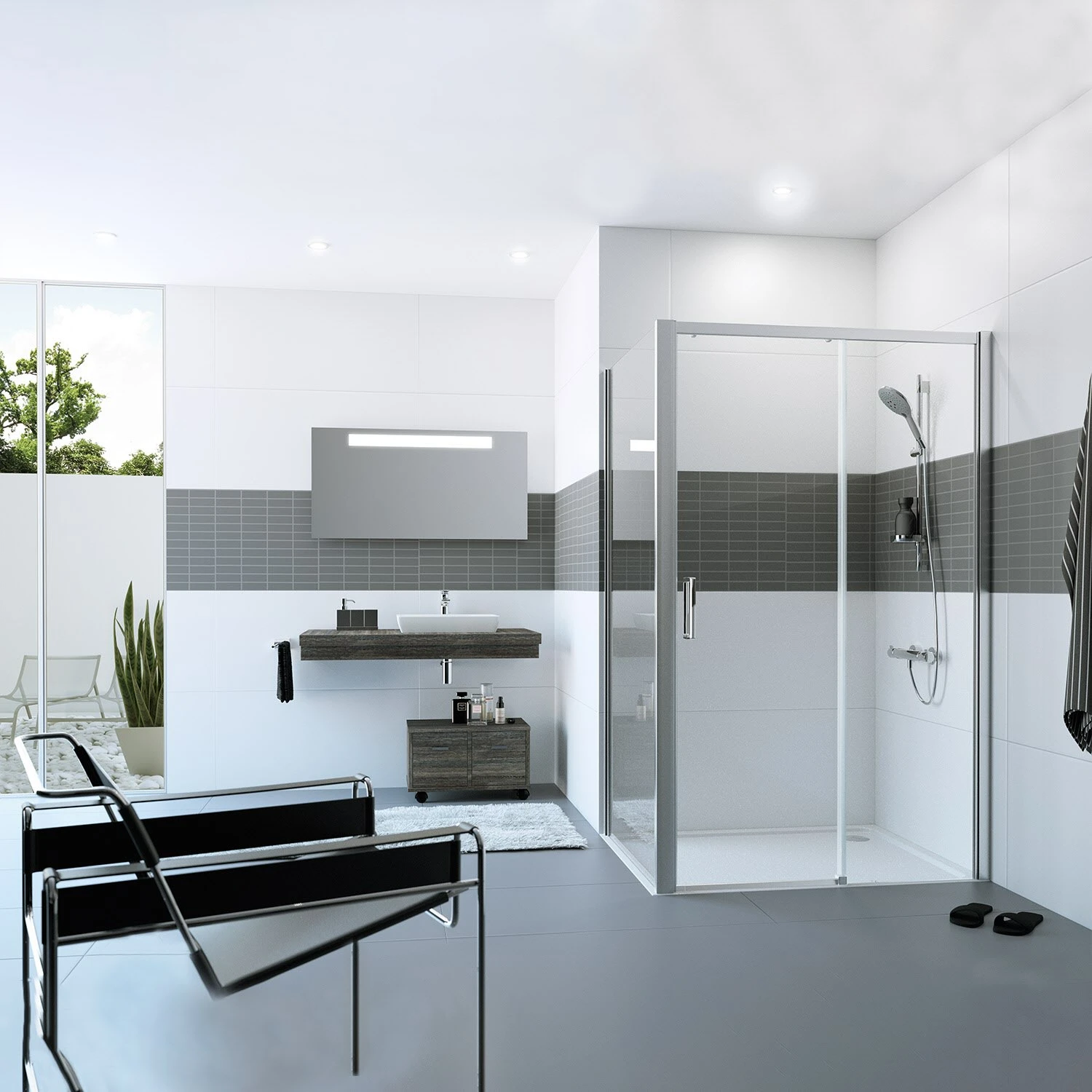 HÜPPE Classics 2 EasyEntry Gleittür 1-teilig Mit Festteil Rechts 120 X 200 Cm, Glas Mit Anti-Plaque 9 HÜPPE Classics 2 EasyEntry Gleittür 1-teilig Mit Festteil Rechts 120 X 200 Cm, Glas Mit Anti-Plaque – Bild 7