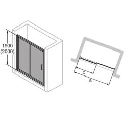HÜPPE Classics 2 Gleittür 1-teilig Mit Festem Segment 100 X 200 Cm, Glas Mit Anti-Plaque -Moderne Duschtüren Verkäufe hersteller hueppe classics 2 gleittuer 1 10717433