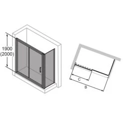 HÜPPE Classics 2 Gleittür 1-teilig Mit Festem Segment 160 X 190 Cm, Glas Ohne Anti-Plaque -Moderne Duschtüren Verkäufe hersteller hueppe classics 2 gleittuer 1 10720079
