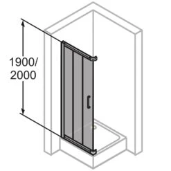 HÜPPE Classics 2 Gleittüreckeinstieg 3-teilig 70 X 190 Cm, Glas Mit Anti-Plaque -Moderne Duschtüren Verkäufe hersteller hueppe classics 2 gleittuereckeinstieg 3 10457570