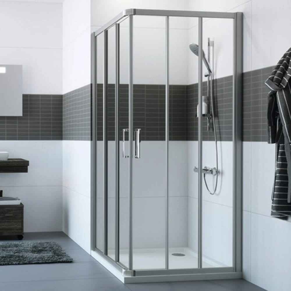 HÜPPE Classics 2 Gleittüreckeinstieg 3-teilig 90 X 190 Cm, Glas Ohne Anti-Plaque 3 HÜPPE Classics 2 Gleittüreckeinstieg 3-teilig 90 X 190 Cm, Glas Ohne Anti-Plaque