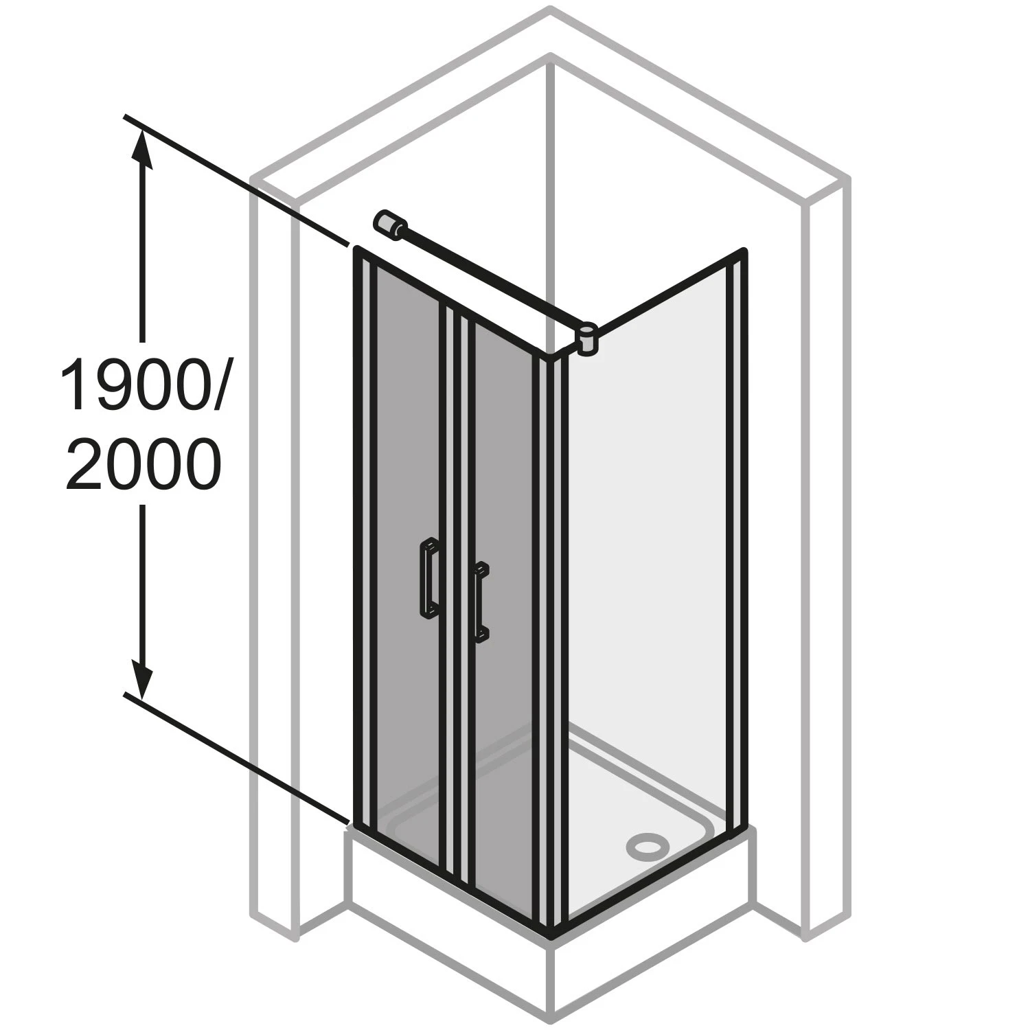 HÜPPE Classics 2 Pendeltür Für Seitenwand 90 X 200 Cm, Glas Ohne Anti-Plaque 6 HÜPPE Classics 2 Pendeltür Für Seitenwand 90 X 200 Cm, Glas Ohne Anti-Plaque – Bild 4