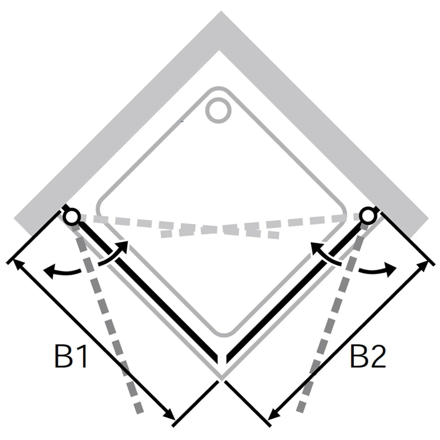 HÜPPE Classics 2 Schwingtüreckeinstieg 90/90 X 190 Cm, Glas Ohne Anti-Plaque 7 HÜPPE Classics 2 Schwingtüreckeinstieg 90/90 X 190 Cm, Glas Ohne Anti-Plaque – Bild 5