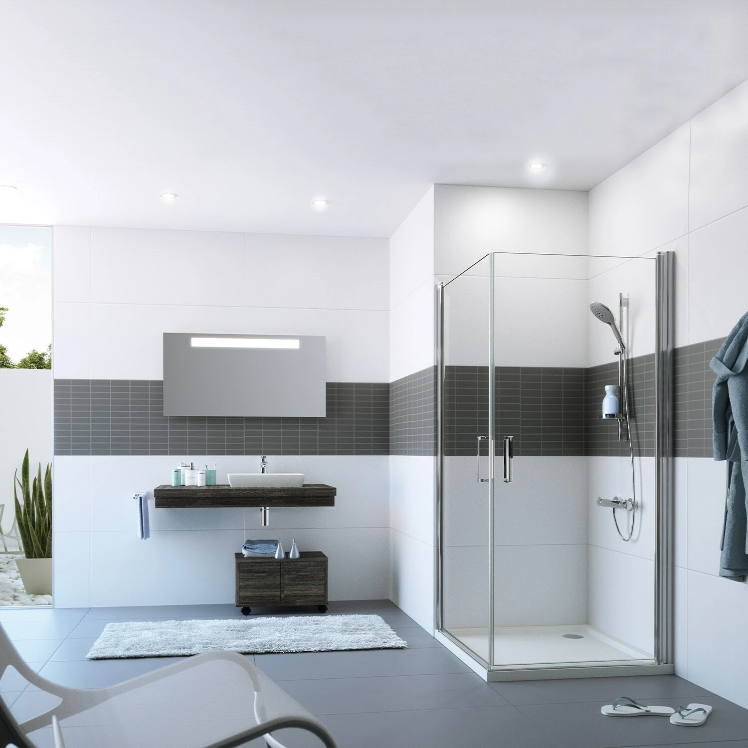 HÜPPE Classics 2 Schwingtüreckeinstieg 90/90 X 190 Cm, Glas Ohne Anti-Plaque 9 HÜPPE Classics 2 Schwingtüreckeinstieg 90/90 X 190 Cm, Glas Ohne Anti-Plaque – Bild 7