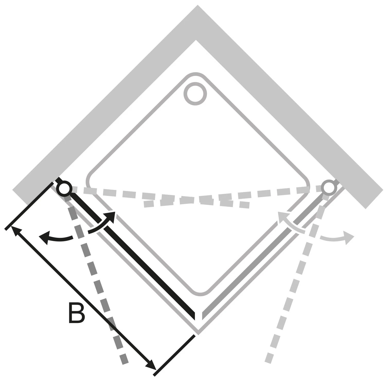 HÜPPE Pulsano 4-Eck Schwingtür Für Seitenwand/Eckeinstieg 100 X 200 Cm, Glas Ohne Anti-Plaque 7 HÜPPE Pulsano 4-Eck Schwingtür Für Seitenwand/Eckeinstieg 100 X 200 Cm, Glas Ohne Anti-Plaque – Bild 5