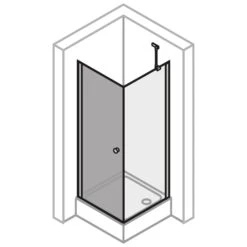 HÜPPE Pulsano 4-Eck Schwingtür Für Seitenwand/Eckeinstieg 90 X 200 Cm, Glas Ohne Anti-Plaque -Moderne Duschtüren Verkäufe hersteller hueppe pulsano tuer seitenwand 4 10059992
