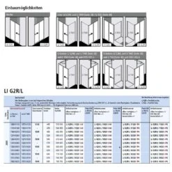 Kermi Liga Gleittür 2-teilig 135 Cm Mit Festfeld Links -Moderne Duschtüren Verkäufe hersteller kermi duschkabinen liga neu gleittuer 2459770