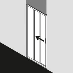 Kermi Liga Gleittür 3-teilig 105 Cm Mit Festfeld Links -Moderne Duschtüren Verkäufe hersteller kermi duschkabinen liga neu gleittuer 2461012