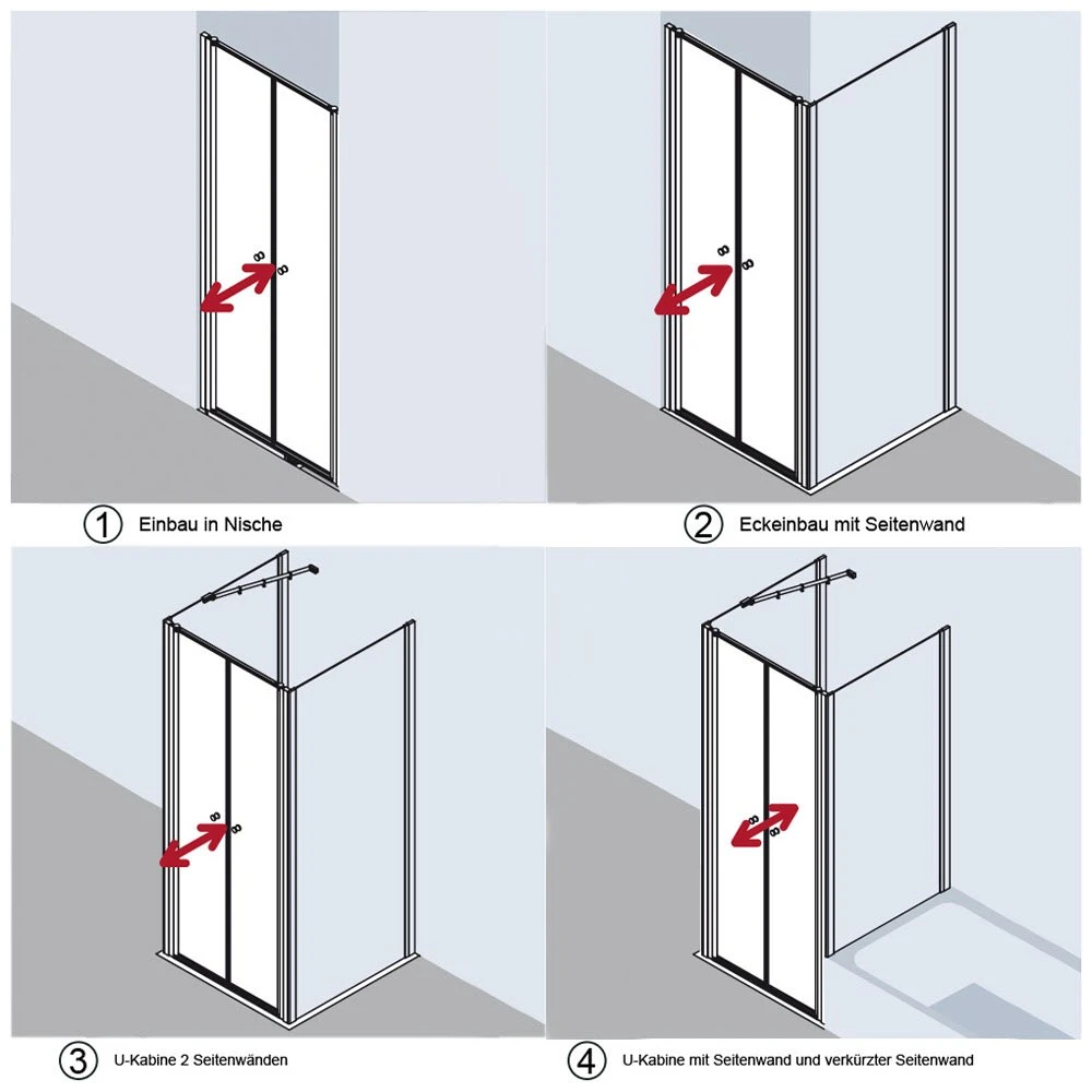Kermi Ibiza 2000 Doppel-Pendeltür 90 X 185 Cm 4 Kermi Ibiza 2000 Doppel-Pendeltür 90 X 185 Cm – Bild 2