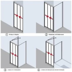 Kermi Ibiza 2000 Gleittür 3-teilig 90 X 185 Cm