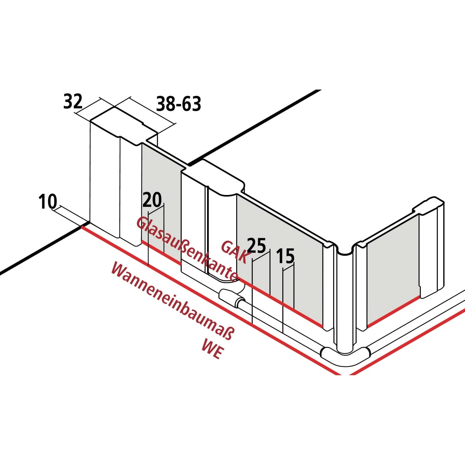 Kermi Liga U-Form Pendel Falttüren Mit Festfeldern 90 X 90 Cm 7 Kermi Liga U-Form Pendel Falttüren Mit Festfeldern 90 X 90 Cm – Bild 5