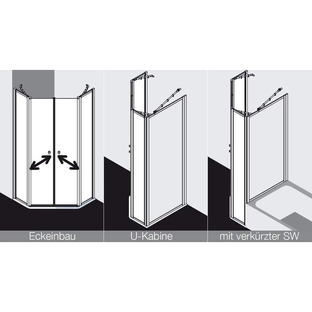 Kermi Nova 2000 F40 Fünfeck-Duschkabine Mit Pendeltüren U. Festfeldern 90x90x185 Cm 3 Kermi Nova 2000 F40 Fünfeck-Duschkabine Mit Pendeltüren U. Festfeldern 90x90x185 Cm