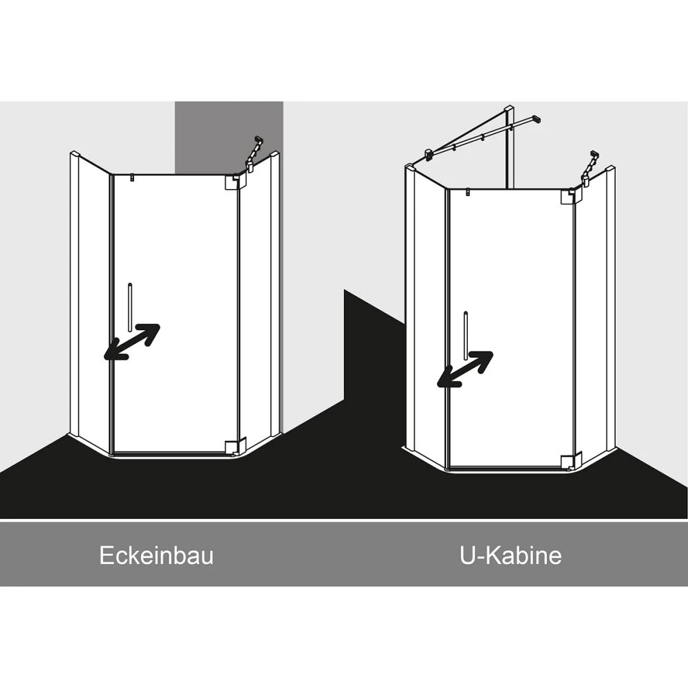 Kermi Pasa XP Fünfeck-Duschkabine 80 X 90 Cm, 35/45 Cm Schenkelmaß, Anschlag Rechts 6 Kermi Pasa XP Fünfeck-Duschkabine 80 X 90 Cm, 35/45 Cm Schenkelmaß, Anschlag Rechts – Bild 4