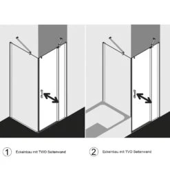 Kermi Pega Pendeltür 1-flügelig Mit Festfeld 90 Cm, Anschlag Rechts -Moderne Duschtüren Verkäufe hersteller kermi duschkabinen serie pega pendeltuer 2145853